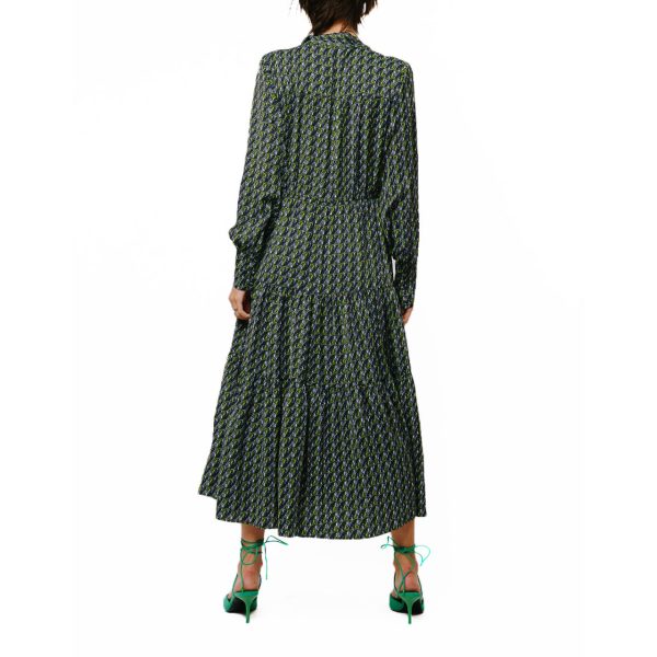 Zamara Tie Neck Long Sleeve Tier Maxi Dress - Image 3