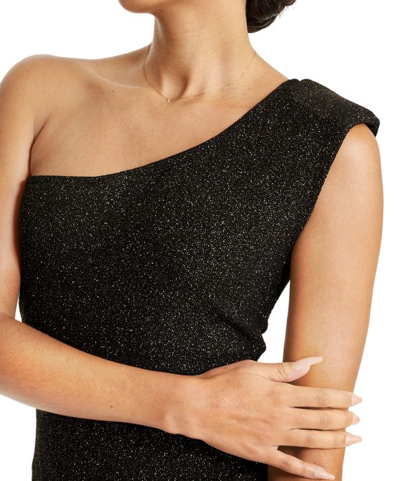 One Shoulder Shimmer Dress - Image 4