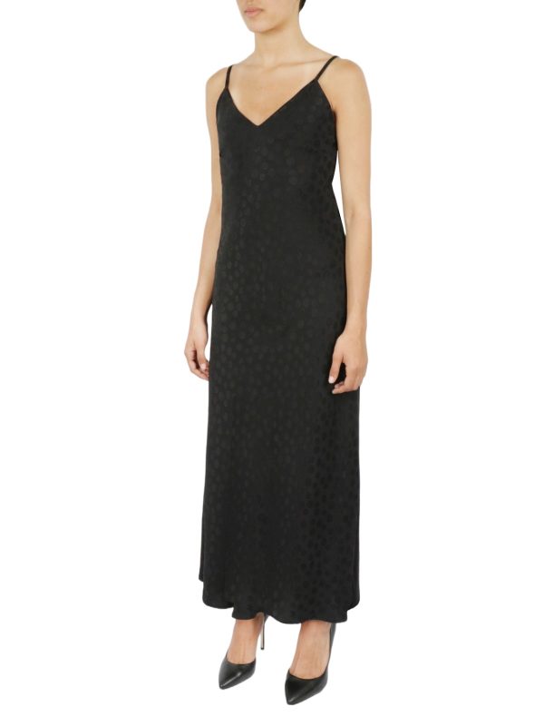 Tonal Patterned Charmeuse Dress - Image 3
