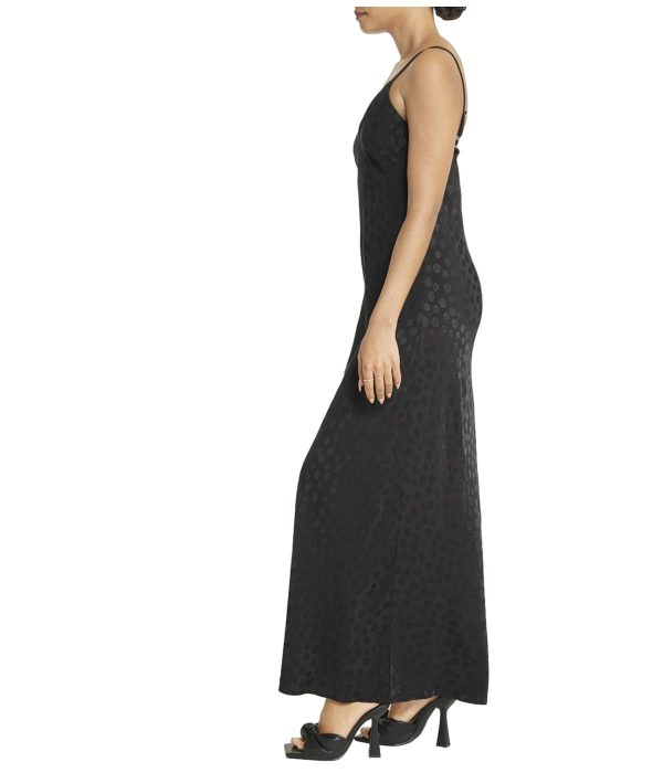 Tonal Patterned Charmeuse Dress - Image 3