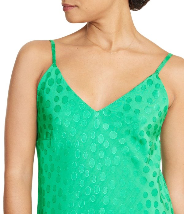 Tonal Patterned Charmeuse Dress - Image 9