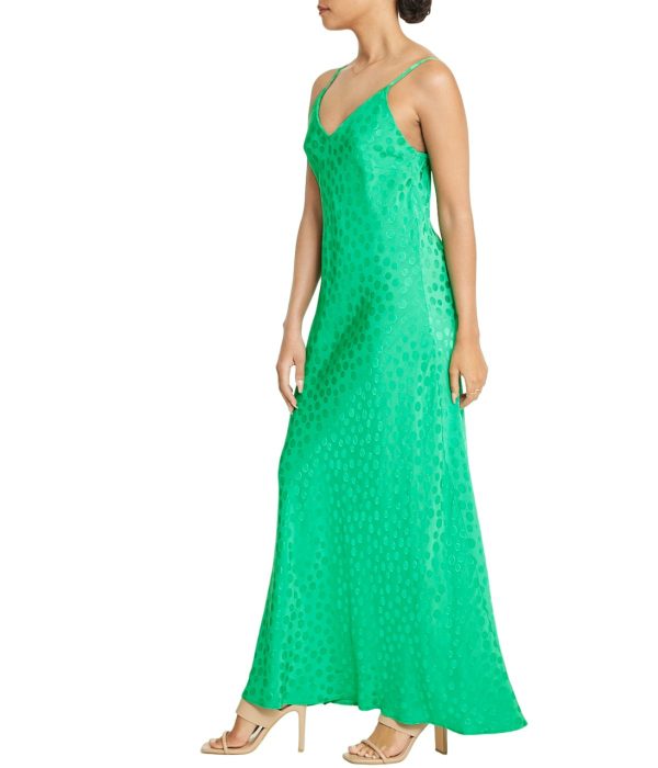 Tonal Patterned Charmeuse Dress - Image 8