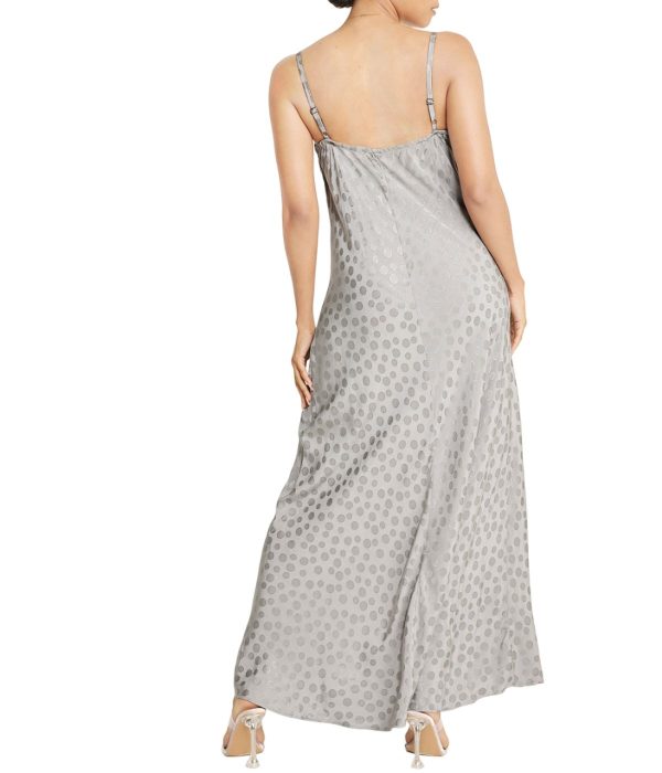 Tonal Patterned Charmeuse Dress - Image 12