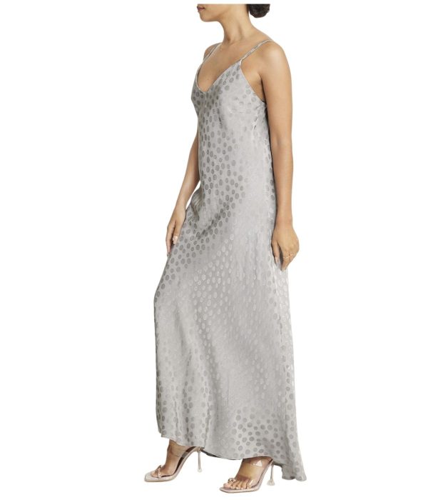 Tonal Patterned Charmeuse Dress - Image 13
