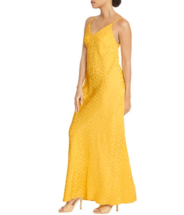 Tonal Patterned Charmeuse Dress - Image 18