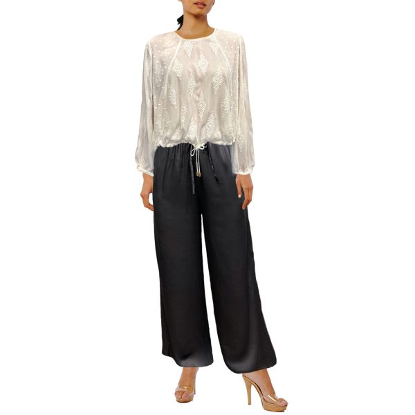 Tomlin Mix Media Embroidery Popover Top - Image 3
